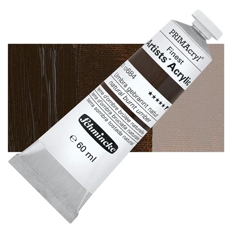 Schmincke Primacryl Finest Artists Acrylic Paint Natural Burnt Umber