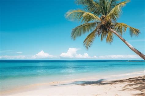 Premium Photo Beautiful Tropical Beach Sea And Sand With Coconut Palm