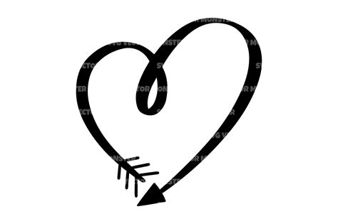 Heart Arrow Graphic By Svgvectormonster · Creative Fabrica