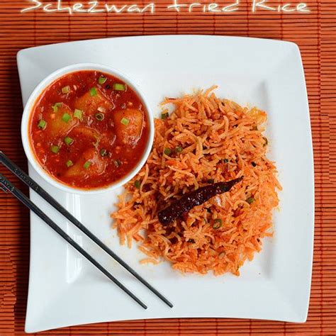 Schezwan fried rice recipe, Indian style - Raks Kitchen