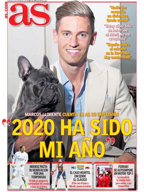 La Portada Del Diario As 27 12 2020