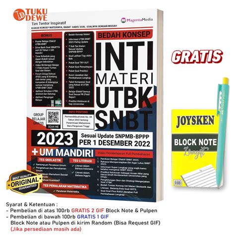 Jual Buku Snbt Buku Sbmptn Buku Tps Bedah Konsep Inti Materi Utbk