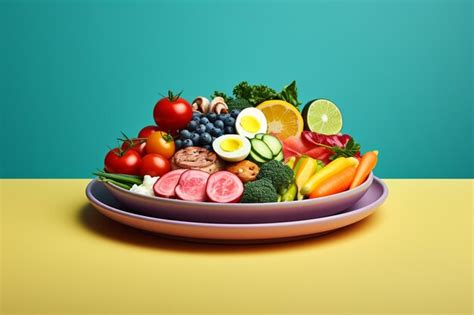 Fotograf A De Alimentos Saludables En Platos Coloridos Y Nutritivos Que