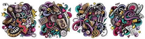 Graffiti Music Notes Stock Illustrations – 253 Graffiti Music Notes ...