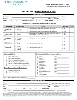 Fillable Online Ibs Bowl Enrollment Form Fax Email Print Pdffiller