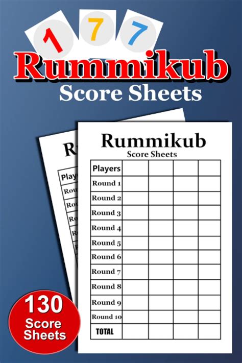 Rummikub Score Sheets Large Score Pads For Scorekeeping Rummikub