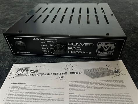 Palmer Atenuator Power Pad Pdi06 16 Ohm Reverb