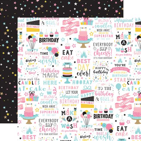 Echo Park Magical Birthday Girl Collection 12 X 12 Double Sided