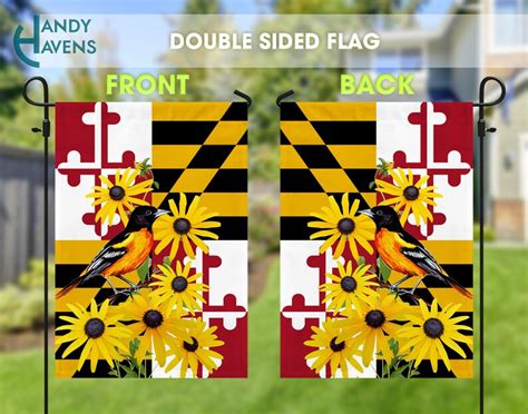 Maryland Flag Black Eyed Susan Flag Maryland Crab Flag Home Etsy