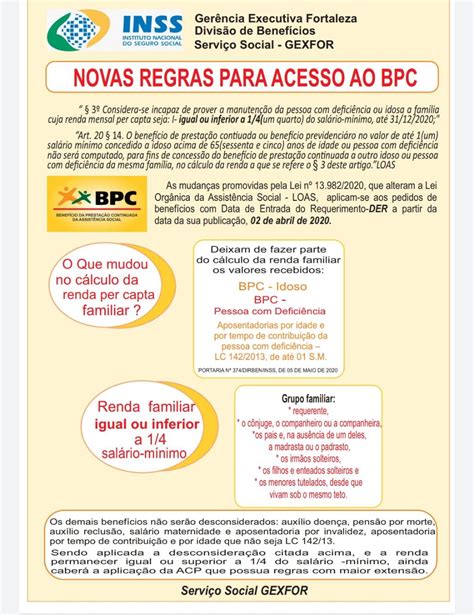 Mapa Novas Regras BPC Para INSS Politica De Seguridade Social Saude