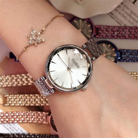 2019 New Cussi Womens Watches Silver Luxury Brand Ladies Bracelet