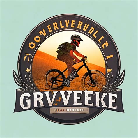 Logotipo De Bicicleta De Grava Con Arquetipo Forajido Y Explorador