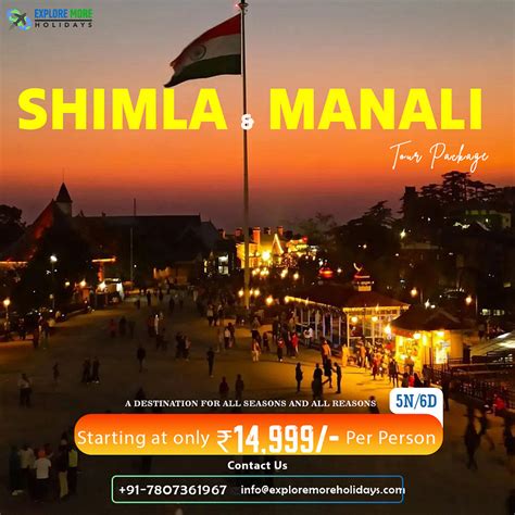 Shimla Manali Tour Packages by Explore More Holidays on Dribbble