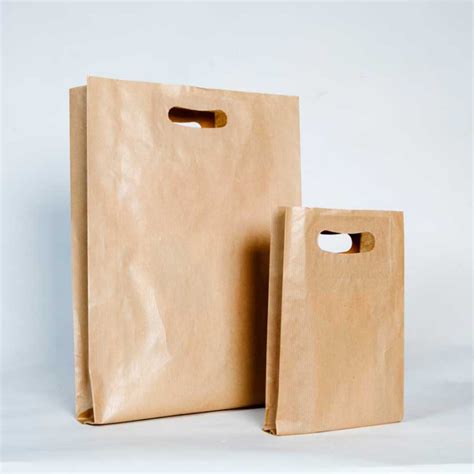 Bolsa De Papel Asa Troquelada Kraft