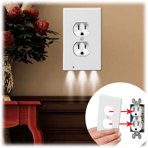 Morningsave 5 Pack Hakol Snap On Led Night Light Outlet Cover Plates