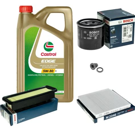 BOSCH INSPECTION SET 5 L Castrol Edge 5W 30 M Pour Nissan Micra IV 1 2