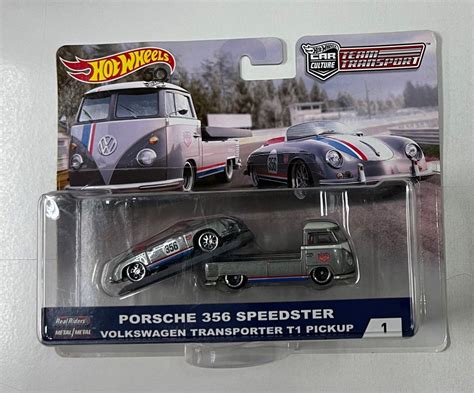 Hot Wheels Team Transport Porsche 356 Speedster And Volkswagen Transporter T1 Pickup Hobbies