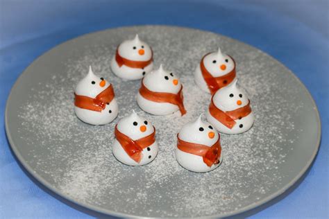 Christmas Snowman Meringues Sickly Sweet Creations