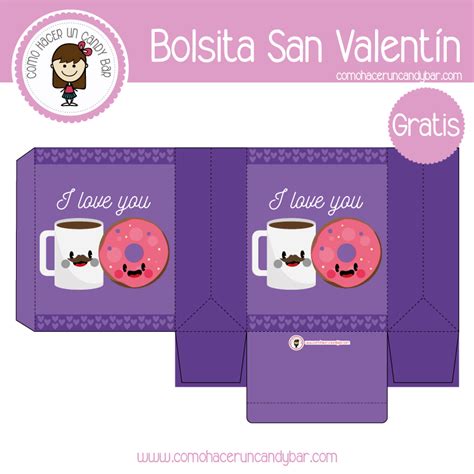 Como Hacer Un Candy Bar Tienda De Kits E Invitaciones Imprimibles Imprimible Bolsita Amor Y