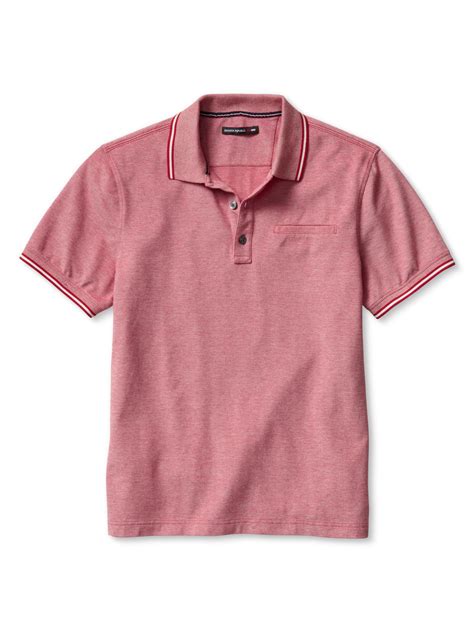 Banana Republic Mad Men Collection Shadow Stripe Piquã Polo In Pink For