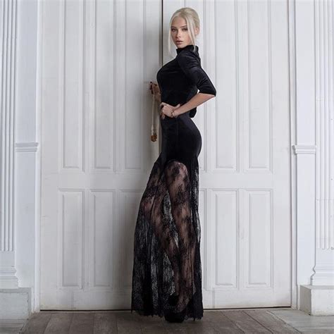 Alena Shishkova Modeling For Anika Kerimova Gorgeous Dress In Stock