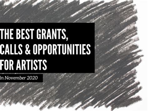 November Art Opportunities The Best Opportunities For Artists This