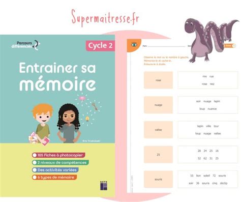 Entraîner sa mémoire cycle 2 Super Maitresse