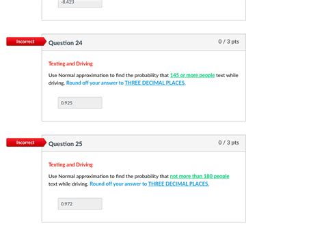 Solved Use the information below for the Texting and Driving | Chegg.com