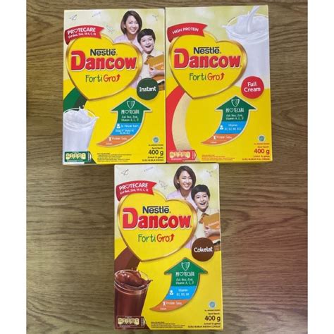 Jual DANCOW FORTIGRO INSTAN COKLAT INSTANT FULL CREAM 400gr Shopee