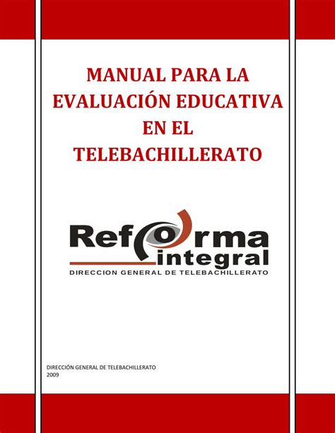 Pdf Manual Para La Ref O Rma Lista De Cotejo Portafolio