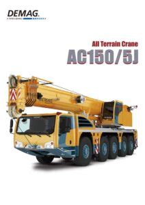 Demag Ac J Mobile Crane Load Chart Specification Cranepedia