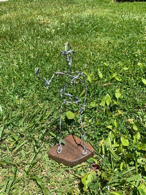 Barbed wire statue barbed wire art sculpture art sculpture | Etsy