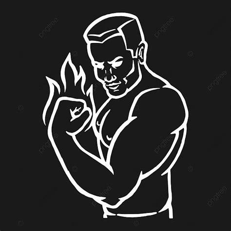 Flex Bicep Vector Hd Png Images Male Bodybuilder Flexing His Biceps