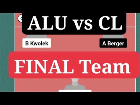 ALU Vs CL VOLLEYBALL DREAM11 TEAM PREDICTION TODAY MATCH YouTube