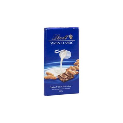 Lindt Swiss Classic Milk With Whole Almond Grandiose Ae