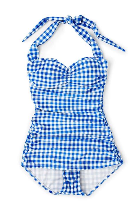 Gingham Halter Vintage Bathing Suits Cute Bathing Suits Vintage