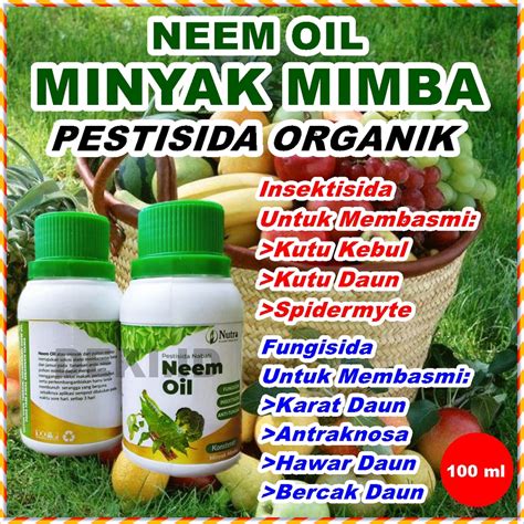 Jual Minyak Mimba 100 Ml Neem Oil Pestisida Organik Nabati Alami