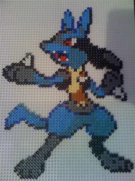 Lucario Pokemon Sold For 20 Melty Bead Patterns Perler Bead Patterns