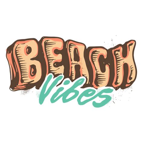 Dise O Png Y Svg De Letras De Vibraciones De Playa Retro Para Camisetas