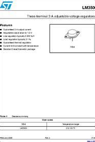 LM350 08 Datasheet Three Terminal 3 A Adjustable Voltage Regulators