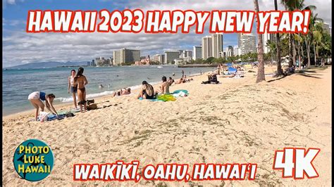 Hawaii 2023 Happy New Year Waikiki Walk January 2 2023 Oahu Hawaii