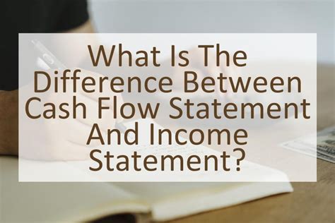 What Is The Difference Between Cash Flow Statement And Income Statement Similar Different