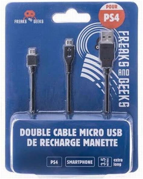 C Ble De Recharge Double Freaks And Geeks Micro Usb Pour Manette