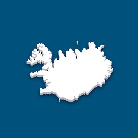 Premium Vector Iceland 3d Map For Design Isolated