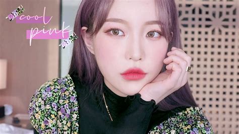 Eng 애쉬퍼플 염색하고 쿨핑크 메이크업💜 같이 준비해요 마스크에 화장 안 묻는 꿀팁 Cool Pink Makeup