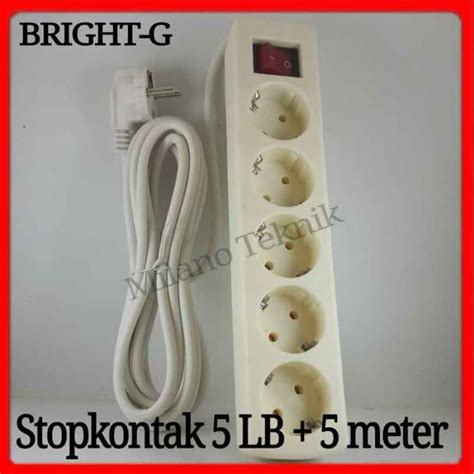 Jual Stopkontak 5 Lb 5 Meter Socket On Off Terminal Kabel Stop Kontak