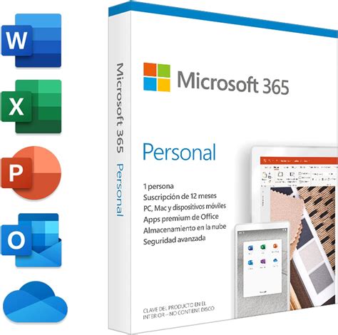 Microsoft 365 Personal Suscripción Anual Para 1 Pc O Mac 1 Tableta Incluyendo Ipad Android