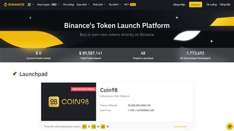 Binance Launchpad L G T I Sao M I Ng I X Mua Ieo Tr N Binance