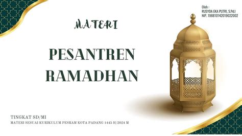 Materi Pesantren Ramadhan Pertemuan Kepemimpinan Dalam Budaya