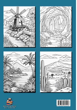 Livre de coloriage paysages Éditions du Carlin